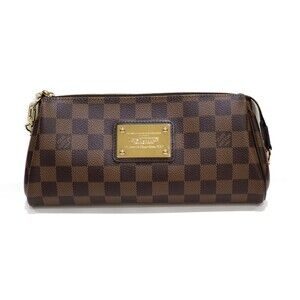 Louis Vuitton Red Brown Eva Shoulder LV Bag Damier